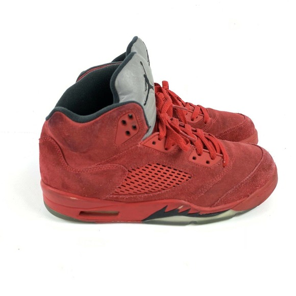 Air Jordan 5 Retro Red Suede Sneakers main image 8